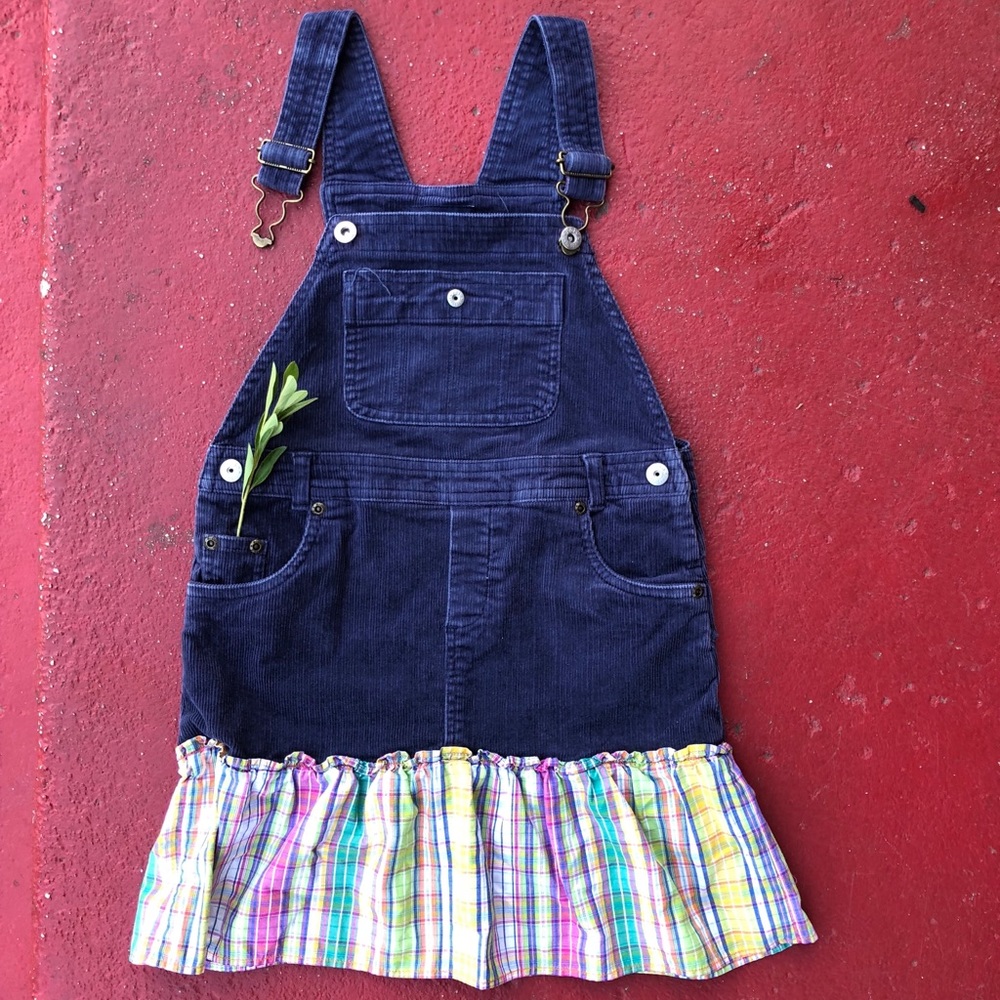 Suspenders Dress Girls Sz 6x Ralph Lauren